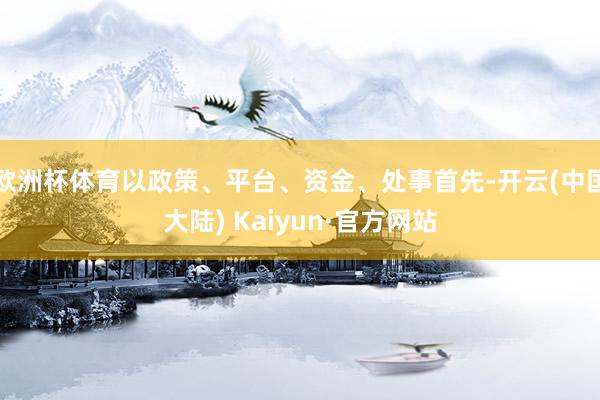 欧洲杯体育以政策、平台、资金、处事首先-开云(中国大陆) Kaiyun·官方网站