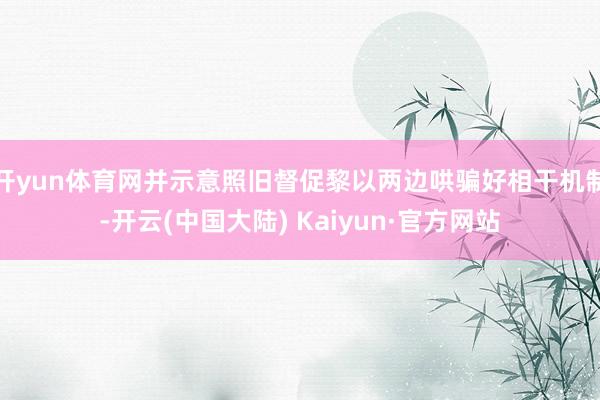 开yun体育网并示意照旧督促黎以两边哄骗好相干机制-开云(中国大陆) Kaiyun·官方网站