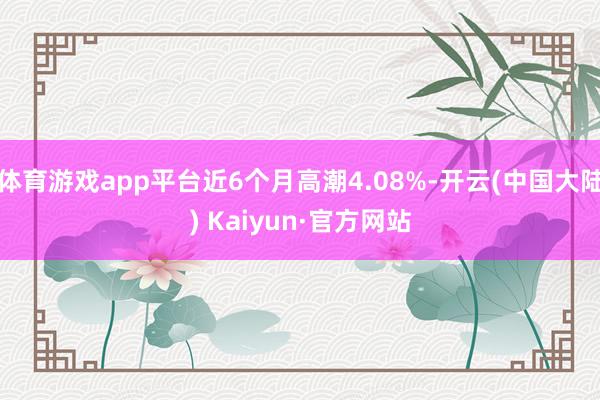 体育游戏app平台近6个月高潮4.08%-开云(中国大陆) Kaiyun·官方网站