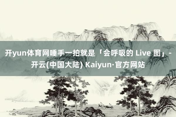 开yun体育网唾手一拍就是「会呼吸的 Live 图」-开云(中国大陆) Kaiyun·官方网站