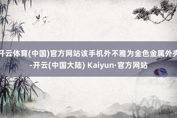 开云体育(中国)官方网站该手机外不雅为金色金属外壳-开云(中国大陆) Kaiyun·官方网站