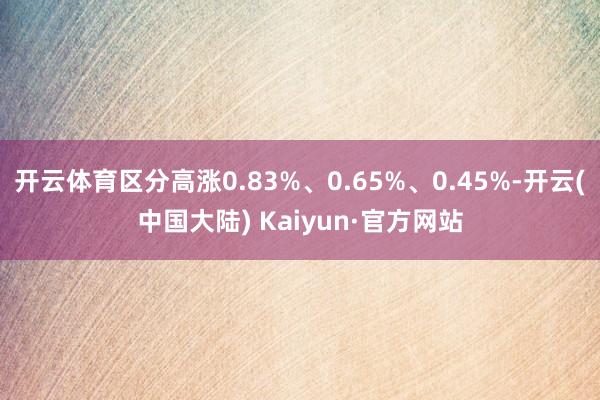 开云体育区分高涨0.83%、0.65%、0.45%-开云(中国大陆) Kaiyun·官方网站