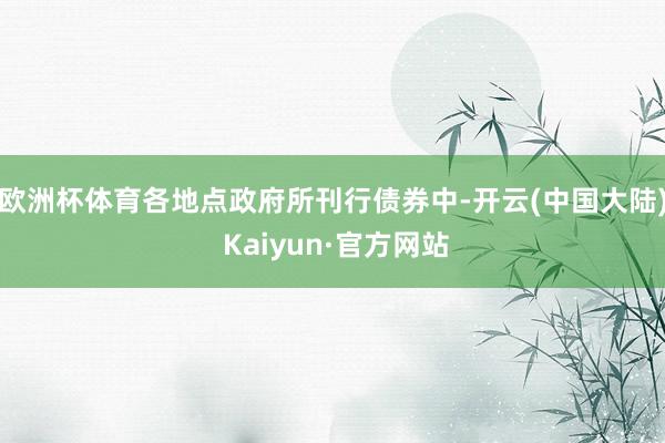 欧洲杯体育各地点政府所刊行债券中-开云(中国大陆) Kaiyun·官方网站