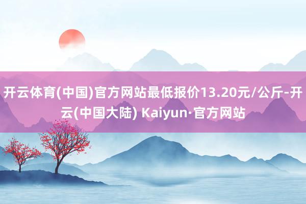 开云体育(中国)官方网站最低报价13.20元/公斤-开云(中国大陆) Kaiyun·官方网站
