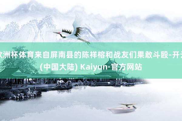 欧洲杯体育来自屏南县的陈祥榕和战友们果敢斗殴-开云(中国大陆) Kaiyun·官方网站