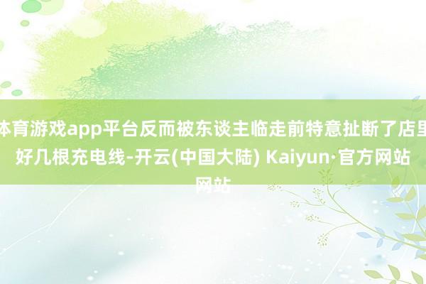 体育游戏app平台反而被东谈主临走前特意扯断了店里好几根充电线-开云(中国大陆) Kaiyun·官方网站